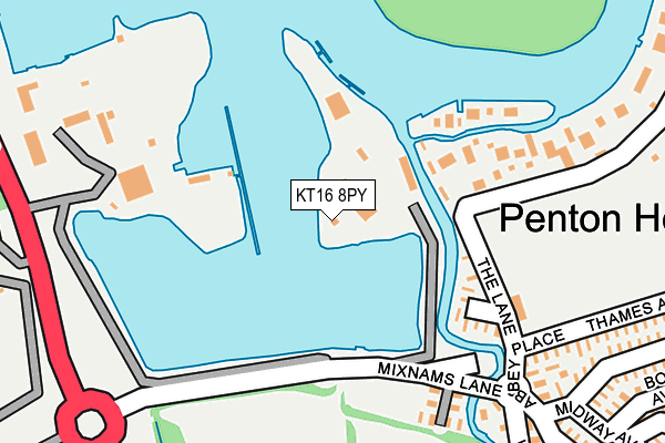 KT16 8PY map - OS OpenMap – Local (Ordnance Survey)