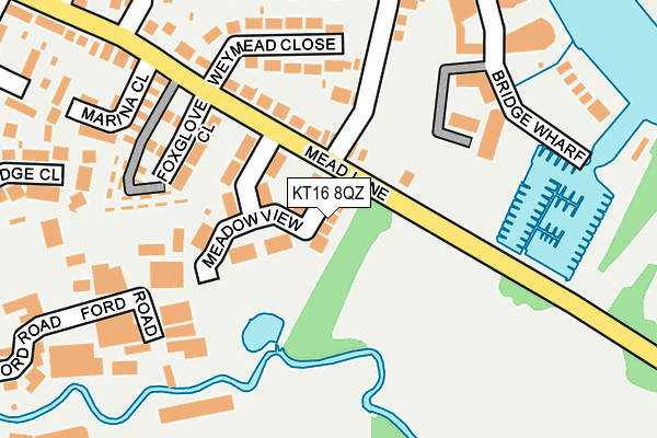 KT16 8QZ map - OS OpenMap – Local (Ordnance Survey)