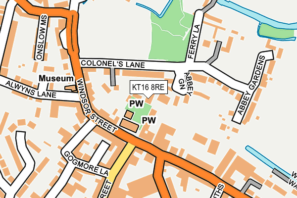 KT16 8RE map - OS OpenMap – Local (Ordnance Survey)