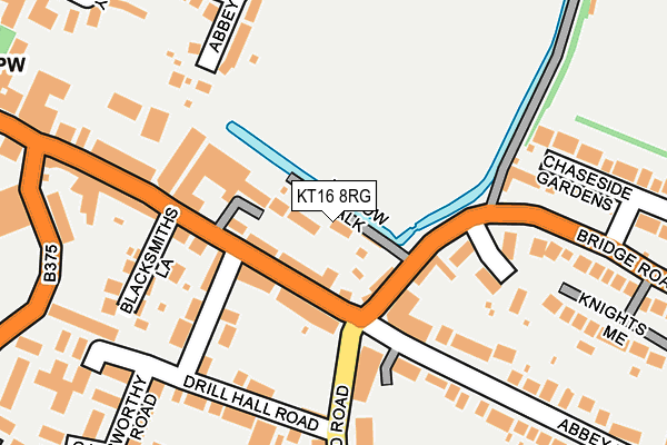 KT16 8RG map - OS OpenMap – Local (Ordnance Survey)
