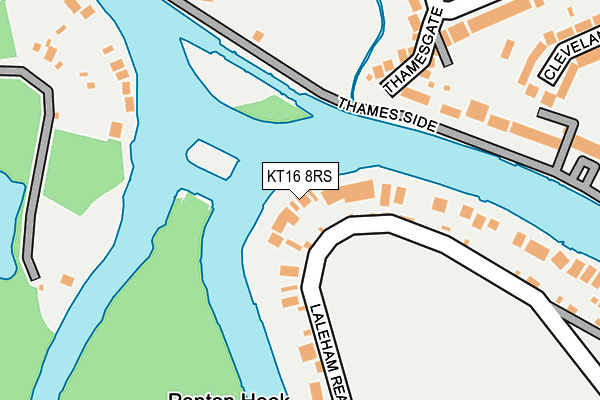 KT16 8RS map - OS OpenMap – Local (Ordnance Survey)