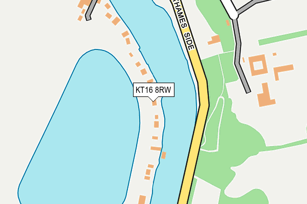 KT16 8RW map - OS OpenMap – Local (Ordnance Survey)