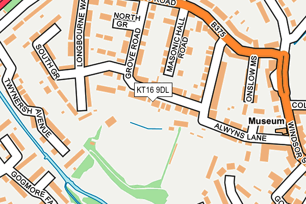 KT16 9DL map - OS OpenMap – Local (Ordnance Survey)