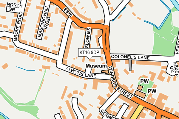 KT16 9DP map - OS OpenMap – Local (Ordnance Survey)