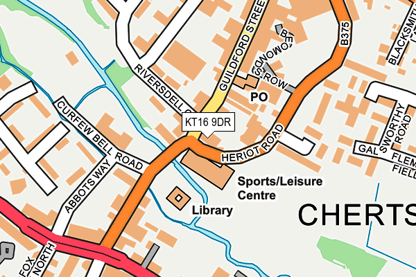 KT16 9DR map - OS OpenMap – Local (Ordnance Survey)