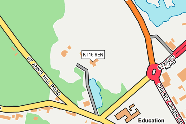 KT16 9EN map - OS OpenMap – Local (Ordnance Survey)