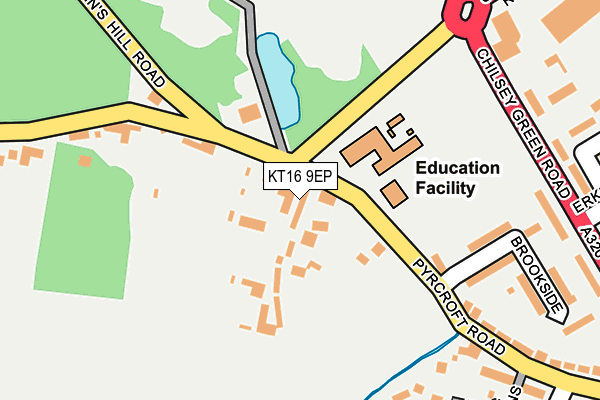 KT16 9EP map - OS OpenMap – Local (Ordnance Survey)