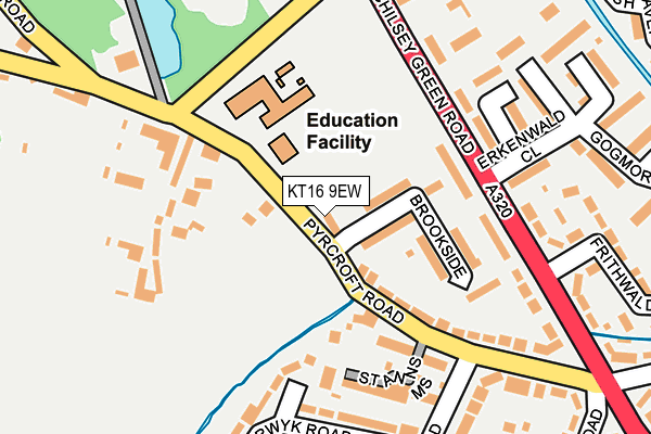 KT16 9EW map - OS OpenMap – Local (Ordnance Survey)
