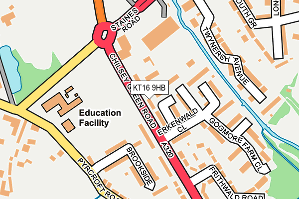 KT16 9HB map - OS OpenMap – Local (Ordnance Survey)