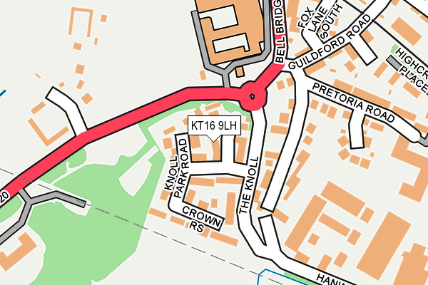 KT16 9LH map - OS OpenMap – Local (Ordnance Survey)