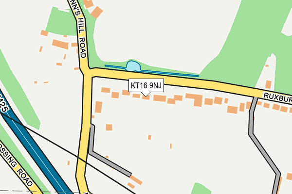 KT16 9NJ map - OS OpenMap – Local (Ordnance Survey)