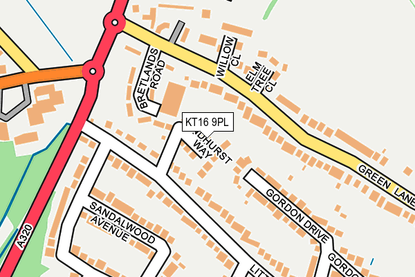 KT16 9PL map - OS OpenMap – Local (Ordnance Survey)