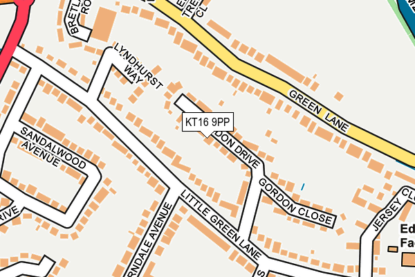 KT16 9PP map - OS OpenMap – Local (Ordnance Survey)