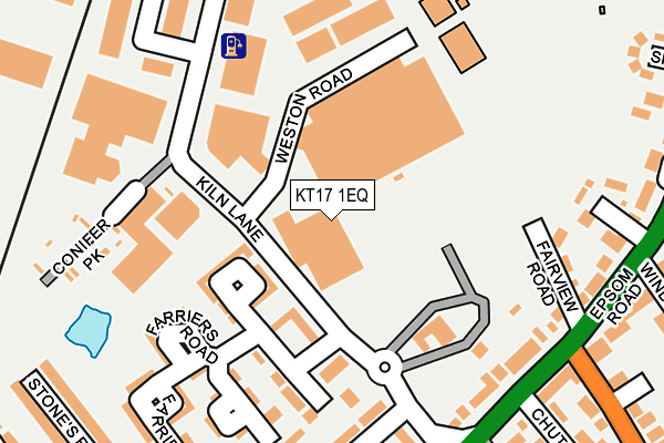KT17 1EQ map - OS OpenMap – Local (Ordnance Survey)