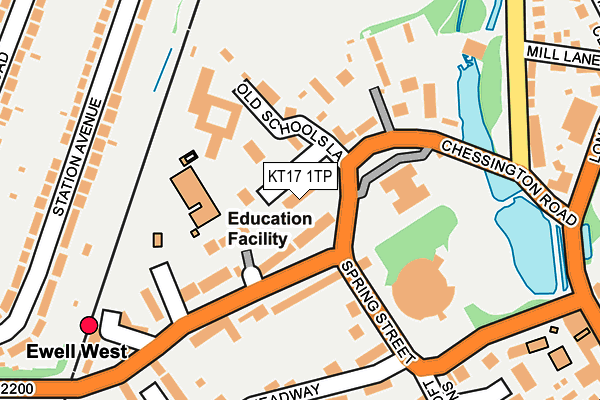 KT17 1TP map - OS OpenMap – Local (Ordnance Survey)