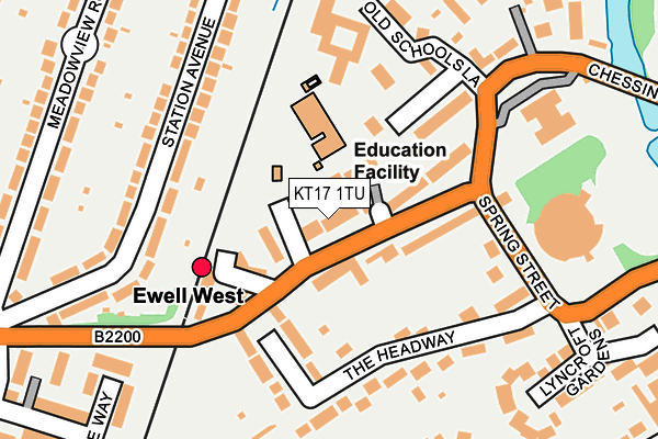 Map of EWELL MANOR CARS LTD at local scale