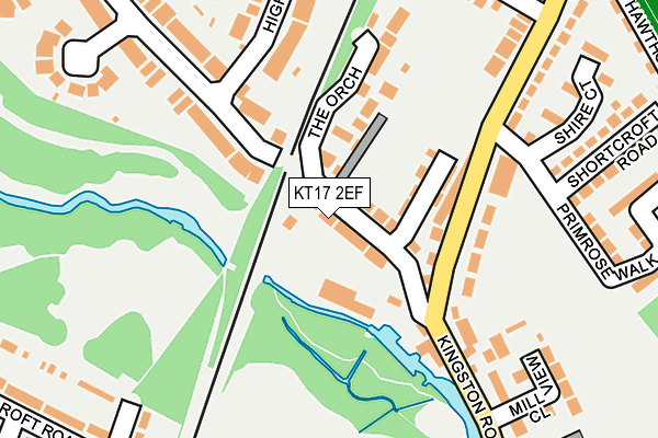 KT17 2EF map - OS OpenMap – Local (Ordnance Survey)