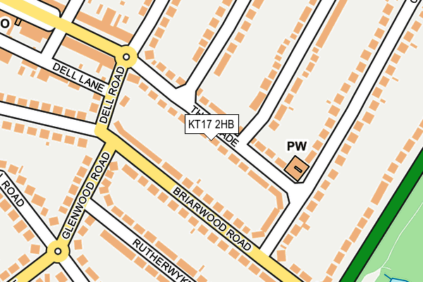 KT17 2HB map - OS OpenMap – Local (Ordnance Survey)
