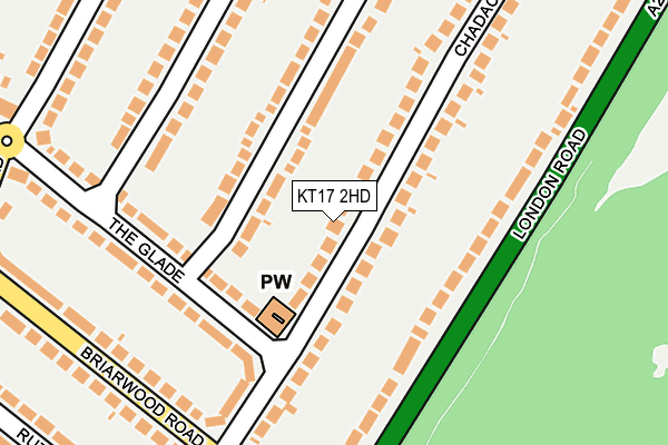 KT17 2HD map - OS OpenMap – Local (Ordnance Survey)