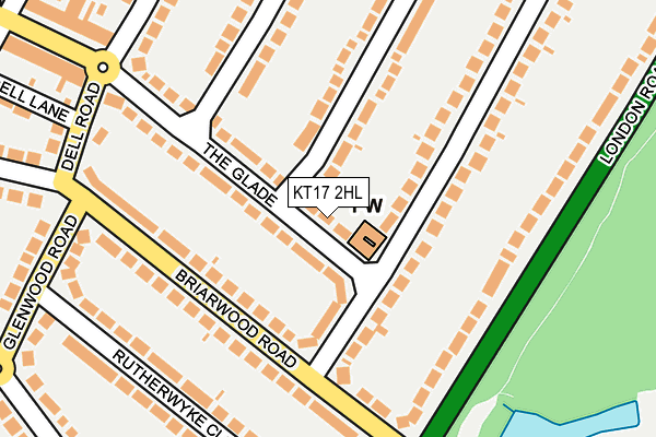 KT17 2HL map - OS OpenMap – Local (Ordnance Survey)