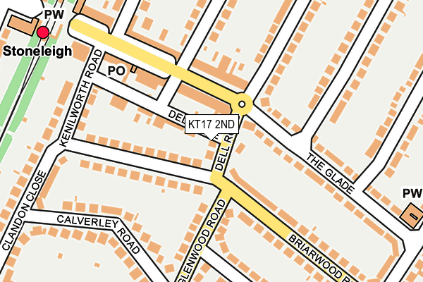 KT17 2ND map - OS OpenMap – Local (Ordnance Survey)
