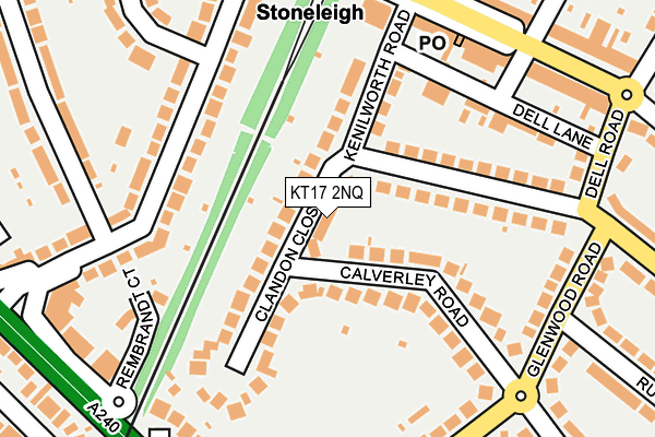 KT17 2NQ map - OS OpenMap – Local (Ordnance Survey)