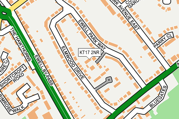 KT17 2NR map - OS OpenMap – Local (Ordnance Survey)