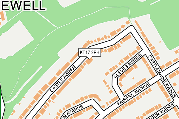 KT17 2PH map - OS OpenMap – Local (Ordnance Survey)