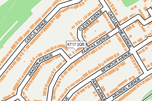 KT17 2QR map - OS OpenMap – Local (Ordnance Survey)