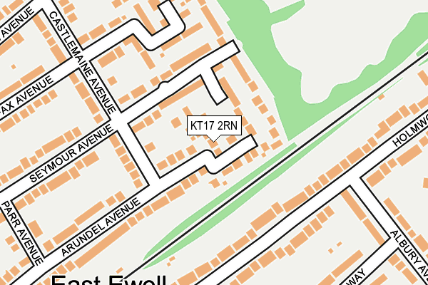 KT17 2RN map - OS OpenMap – Local (Ordnance Survey)