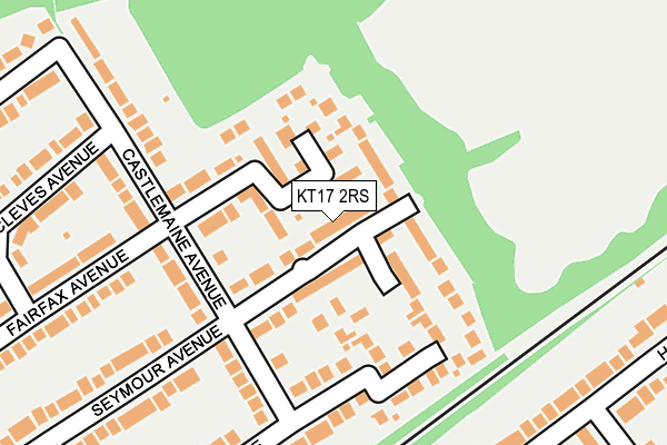 KT17 2RS map - OS OpenMap – Local (Ordnance Survey)