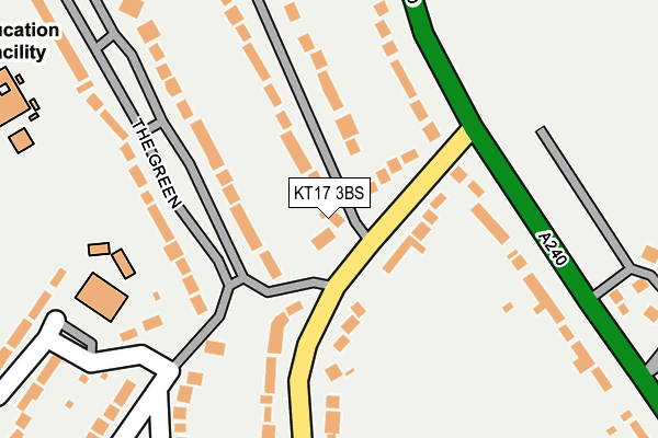 KT17 3BS map - OS OpenMap – Local (Ordnance Survey)