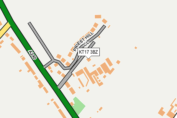 KT17 3BZ map - OS OpenMap – Local (Ordnance Survey)