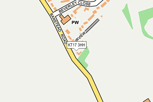 KT17 3HH map - OS OpenMap – Local (Ordnance Survey)