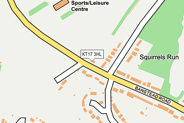KT17 3HL map - OS OpenMap – Local (Ordnance Survey)