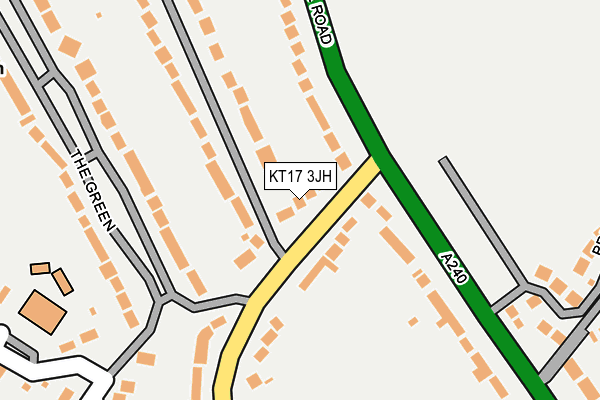 KT17 3JH map - OS OpenMap – Local (Ordnance Survey)