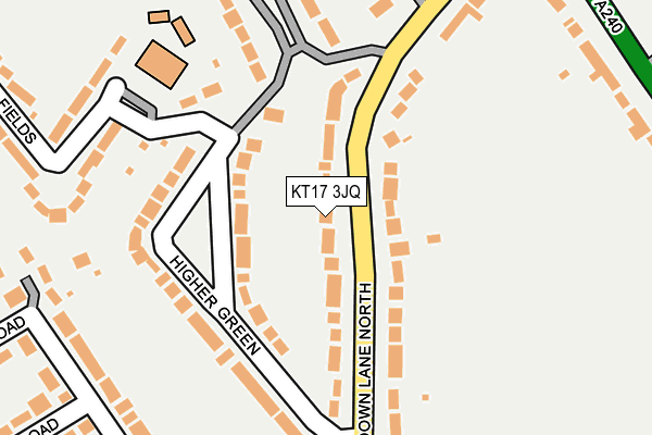 KT17 3JQ map - OS OpenMap – Local (Ordnance Survey)