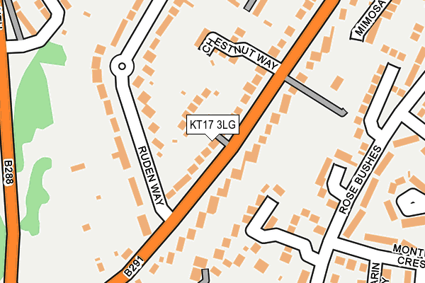 KT17 3LG map - OS OpenMap – Local (Ordnance Survey)