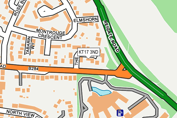 KT17 3ND map - OS OpenMap – Local (Ordnance Survey)