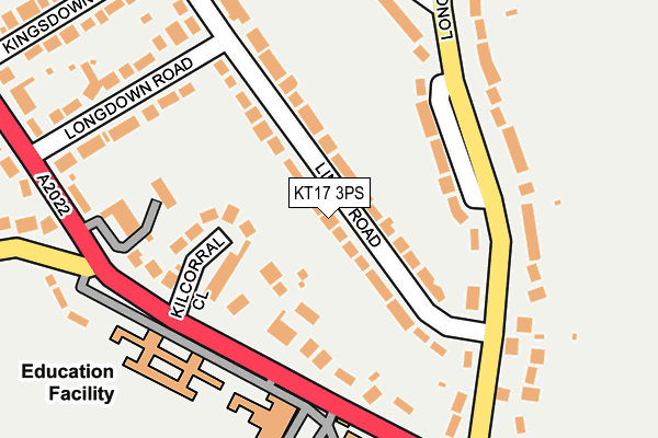 KT17 3PS map - OS OpenMap – Local (Ordnance Survey)