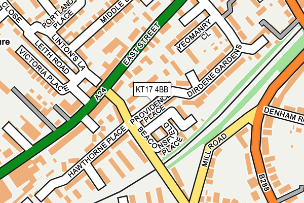 KT17 4BB map - OS OpenMap – Local (Ordnance Survey)