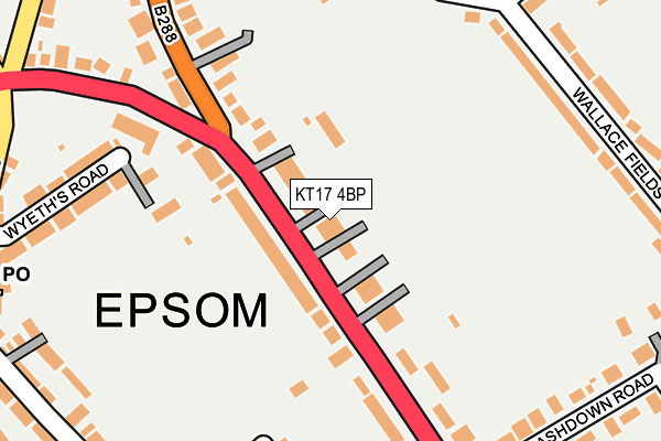 KT17 4BP map - OS OpenMap – Local (Ordnance Survey)