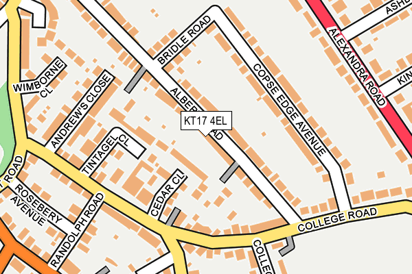 KT17 4EL map - OS OpenMap – Local (Ordnance Survey)