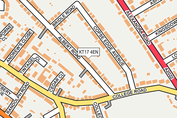 KT17 4EN map - OS OpenMap – Local (Ordnance Survey)