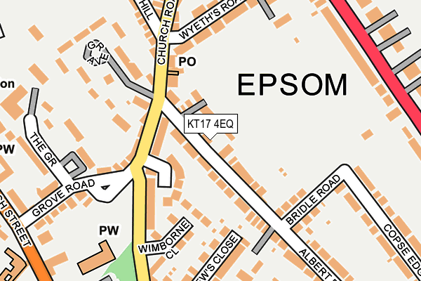 KT17 4EQ map - OS OpenMap – Local (Ordnance Survey)