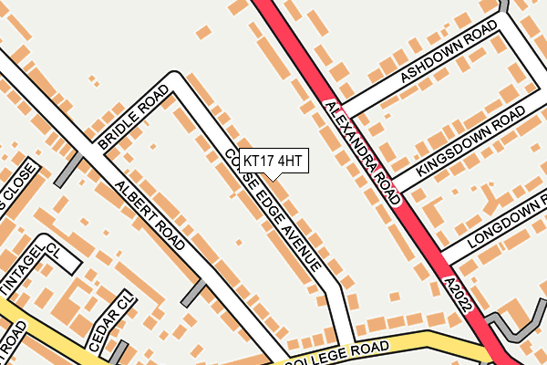 KT17 4HT map - OS OpenMap – Local (Ordnance Survey)