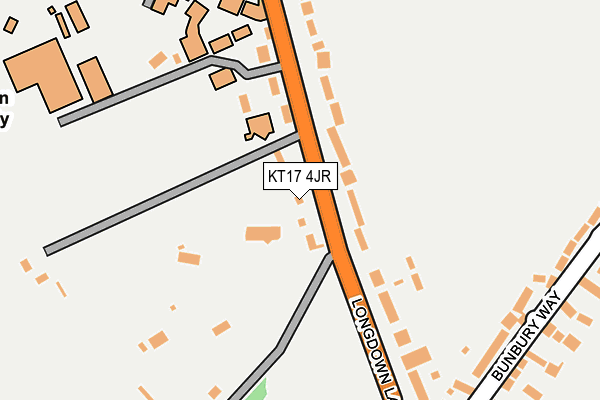 KT17 4JR map - OS OpenMap – Local (Ordnance Survey)