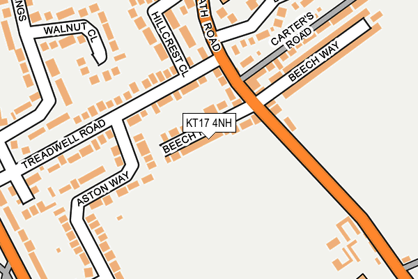 KT17 4NH map - OS OpenMap – Local (Ordnance Survey)