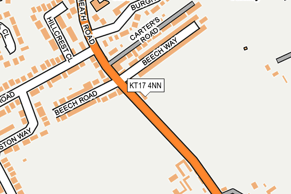 KT17 4NN map - OS OpenMap – Local (Ordnance Survey)