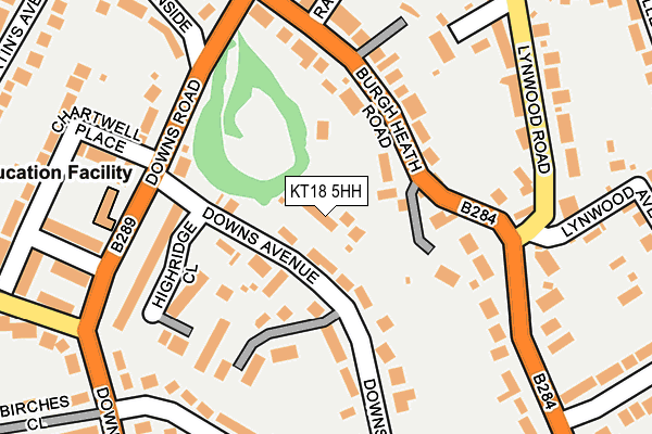 KT18 5HH map - OS OpenMap – Local (Ordnance Survey)
